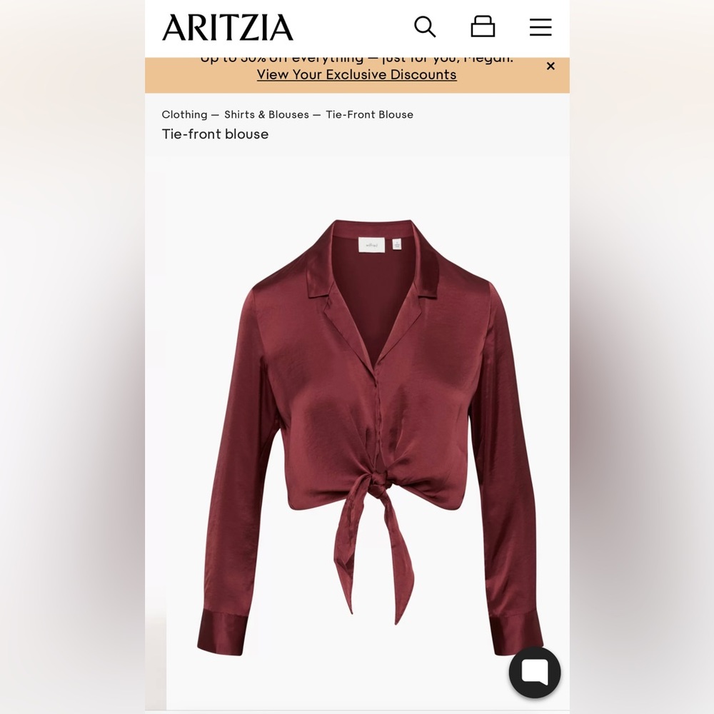 Aritzia Wilfred Front Blouse